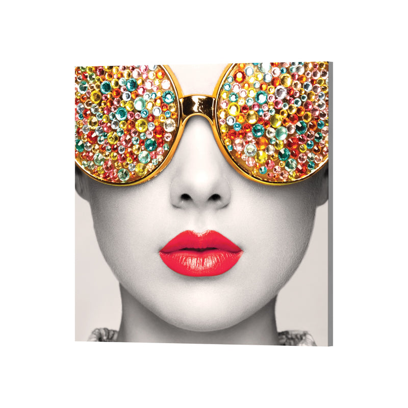 Vector Frame Edge S-01 Square Fabric Poster Display