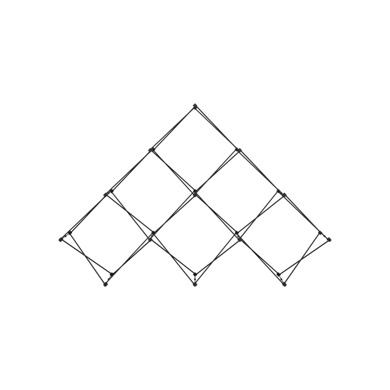 Xclaim 10ft 6 Quad Pyramid Fabric Popup Display Kit 01