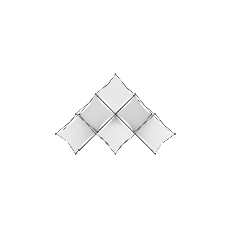 Xclaim 10ft 6 Quad Pyramid Fabric Popup Display Kit 01