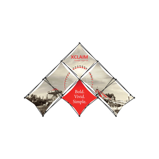 Xclaim 10ft 6 Quad Pyramid Fabric Popup Display Kit 01