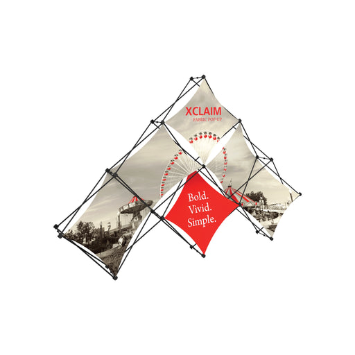 Xclaim 10ft 6 Quad Pyramid Fabric Popup Display Kit 01