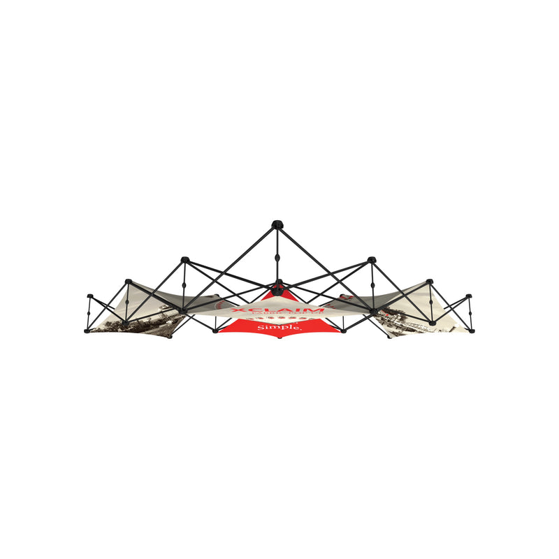 Xclaim 10ft 6 Quad Pyramid Fabric Popup Display Kit 01