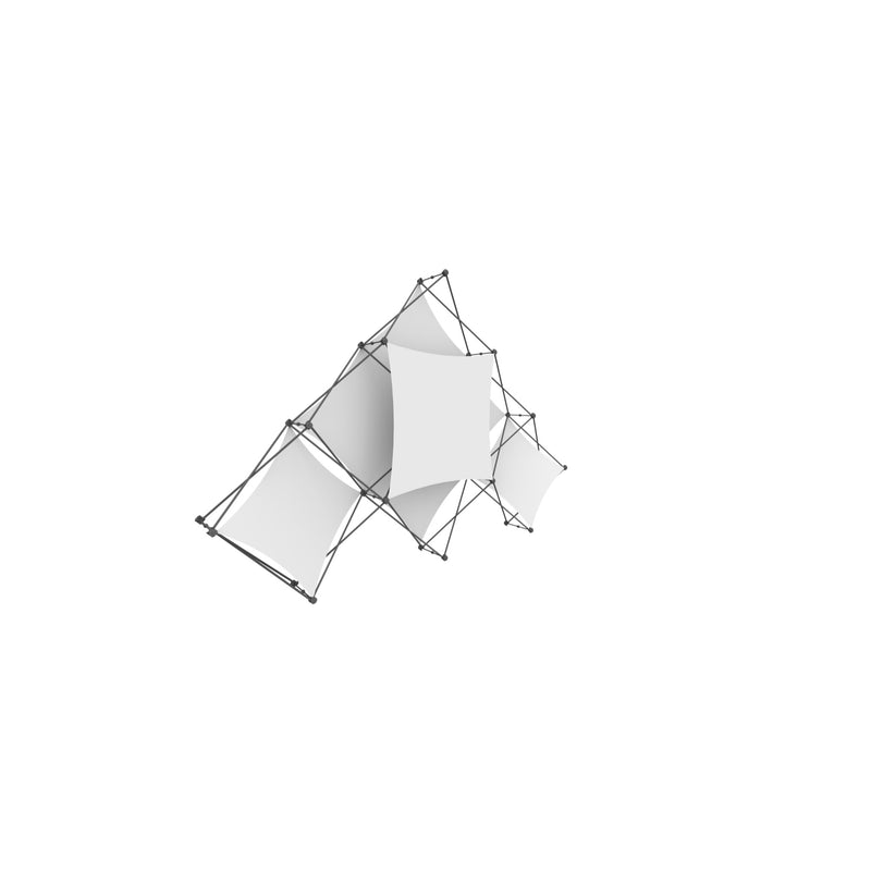 Xclaim 10ft 6 Quad Pyramid Fabric Popup Display Kit 02