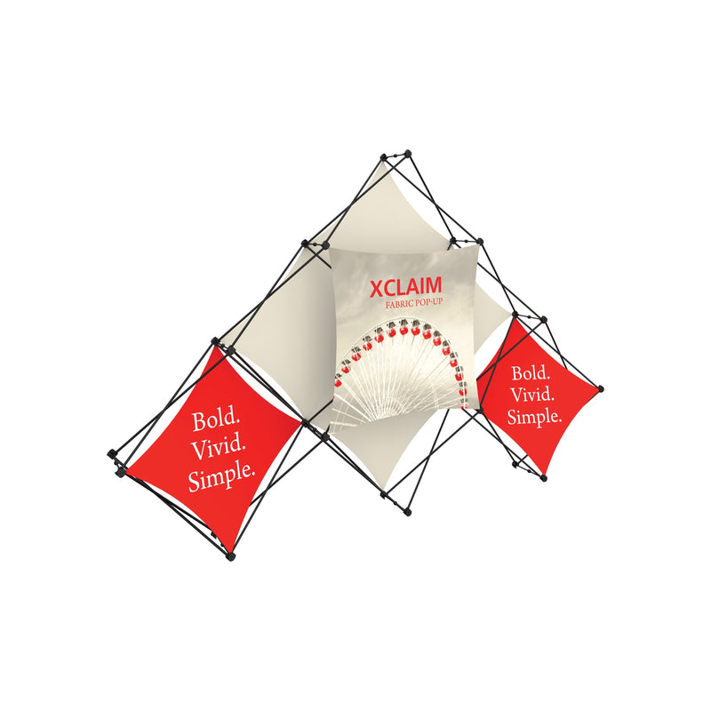 Xclaim 10ft 6 Quad Pyramid Fabric Popup Display Kit 02