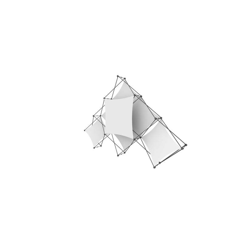 Xclaim 10ft 6 Quad Pyramid Fabric Popup Display Kit 02