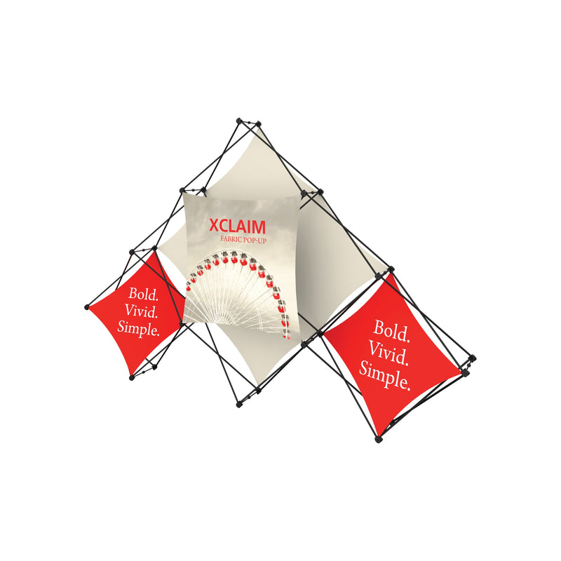 Xclaim 10ft 6 Quad Pyramid Fabric Popup Display Kit 02
