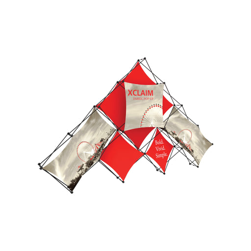 Xclaim 14ft 10 Quad Pyramid Fabric Popup Display Kit 01