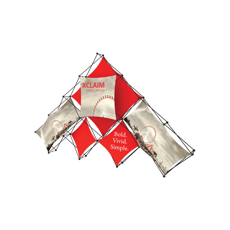 Xclaim 14ft 10 Quad Pyramid Fabric Popup Display Kit 01