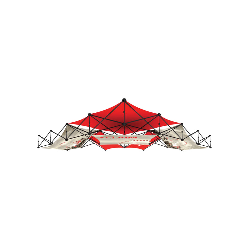 Xclaim 14ft 10 Quad Pyramid Fabric Popup Display Kit 01
