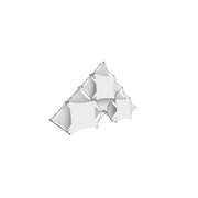 Xclaim 14ft 10 Quad Pyramid Fabric Popup Display Kit 02