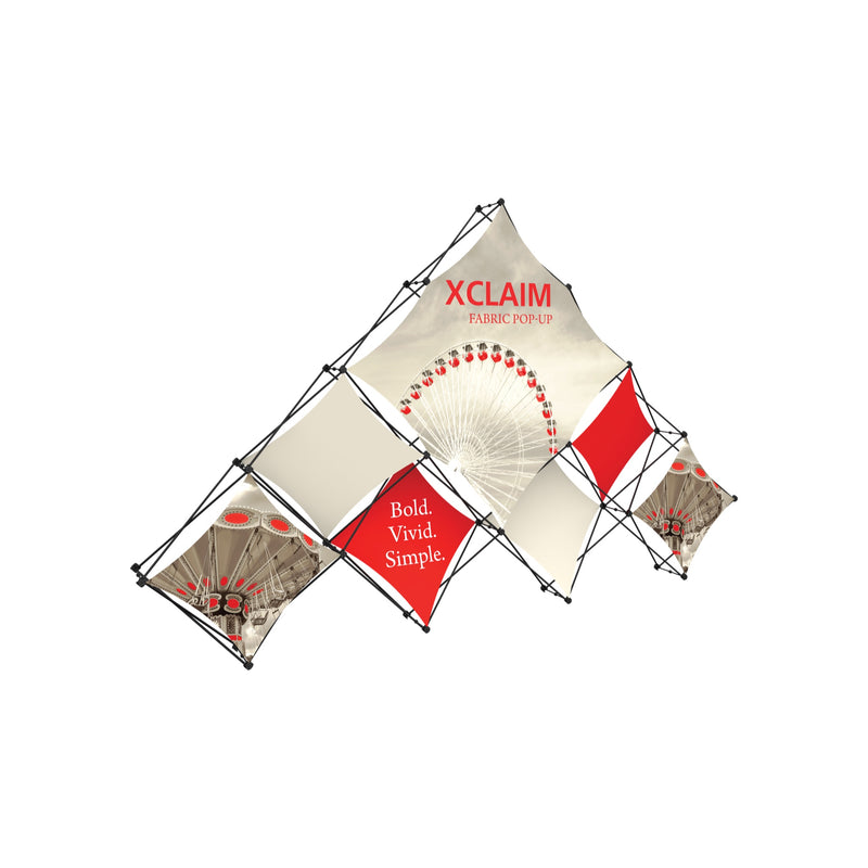 Xclaim 14ft 10 Quad Pyramid Fabric Popup Display Kit 03