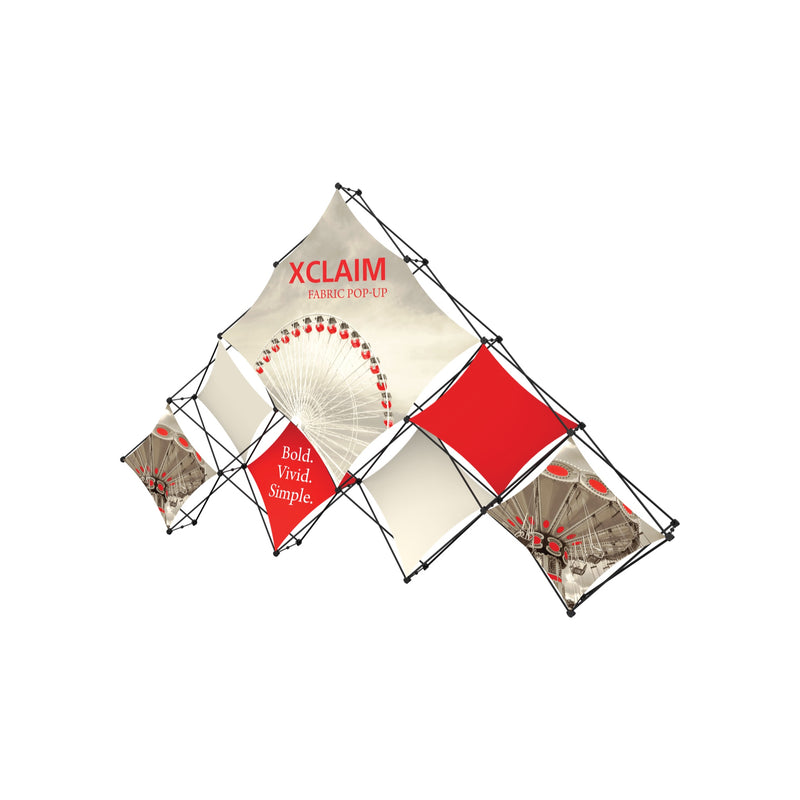Xclaim 14ft 10 Quad Pyramid Fabric Popup Display Kit 03