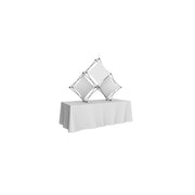 Xclaim 8ft Tabletop 3 Quad Pyramid Fabric Popup Display Kit 01