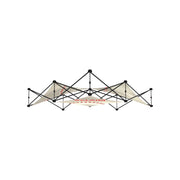 Xclaim 8ft Tabletop 3 Quad Pyramid Fabric Popup Display Kit 01