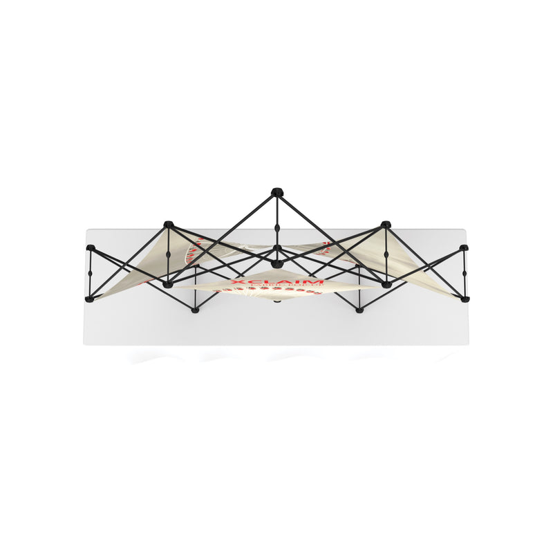 Xclaim 8ft Tabletop 3 Quad Pyramid Fabric Popup Display Kit 01