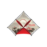 Xclaim 8ft Tabletop 3 Quad Pyramid Fabric Popup Display Kit 02