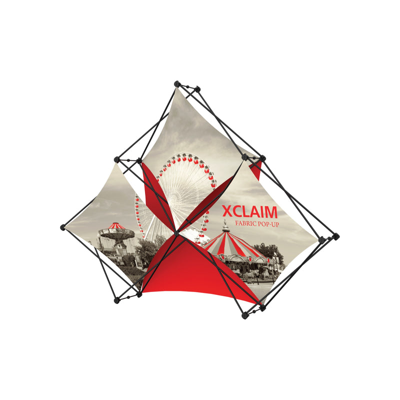 Xclaim 8ft Tabletop 3 Quad Pyramid Fabric Popup Display Kit 02