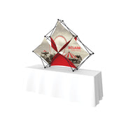 Xclaim 8ft Tabletop 3 Quad Pyramid Fabric Popup Display Kit 02
