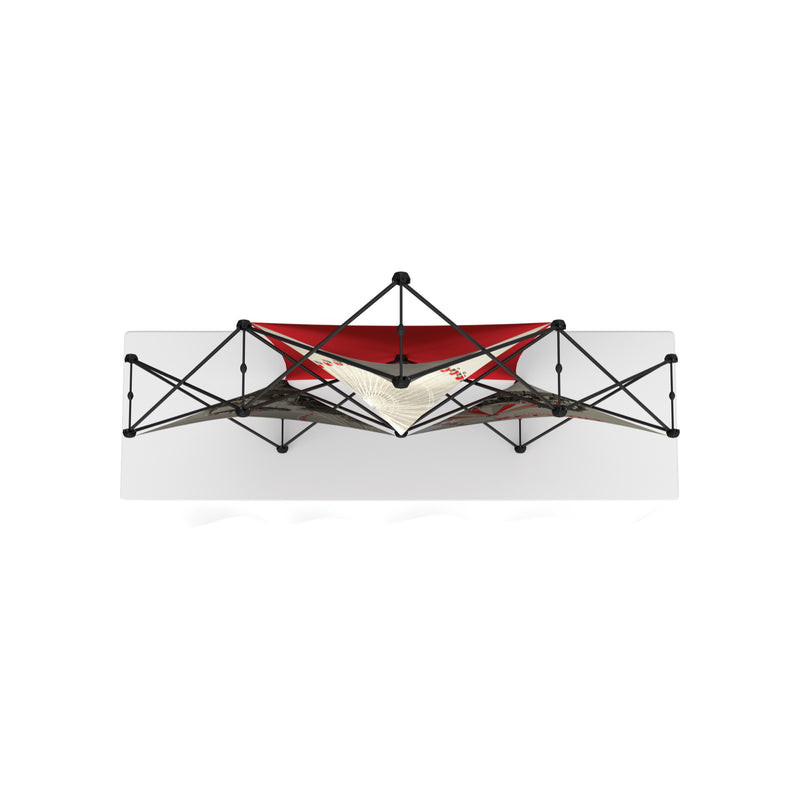 Xclaim 8ft Tabletop 3 Quad Pyramid Fabric Popup Display Kit 02