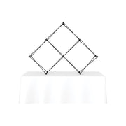 Xclaim 8ft Tabletop 3 Quad Pyramid Fabric Popup Display Kit 02