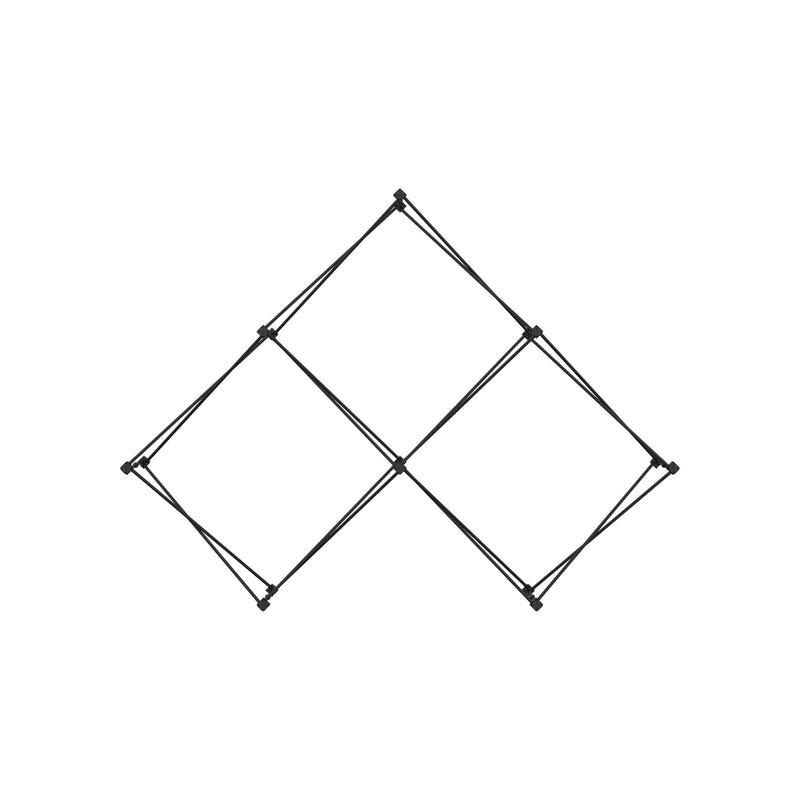 Xclaim 8ft Tabletop 3 Quad Pyramid Fabric Popup Display Kit 01
