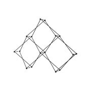 Xclaim 8ft Tabletop 3 Quad Pyramid Fabric Popup Display Kit 02