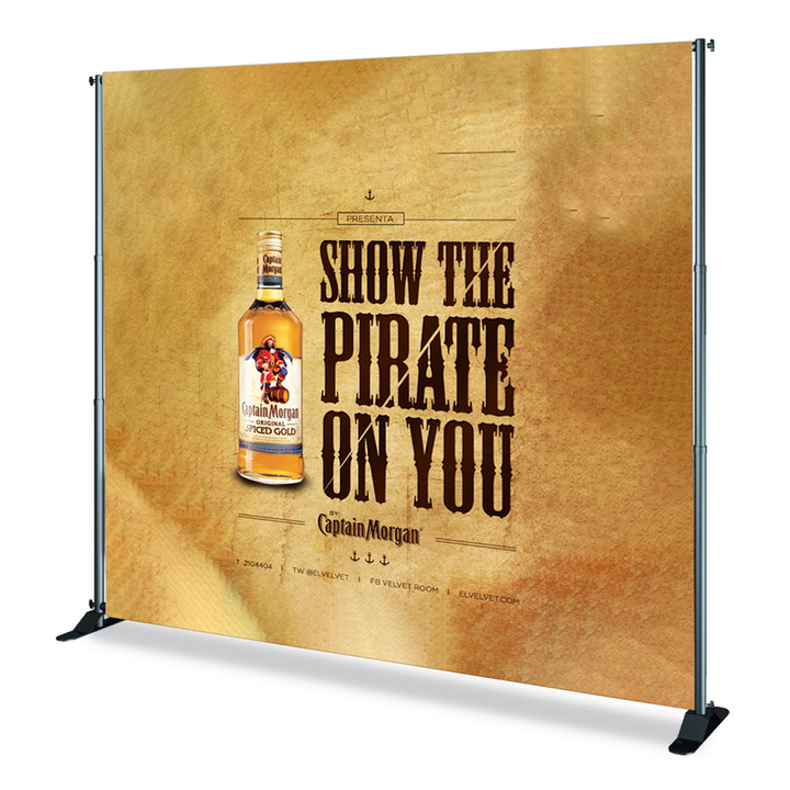 Fabric Backdrop Stand Kit / Step and Repeat 8' x 8'