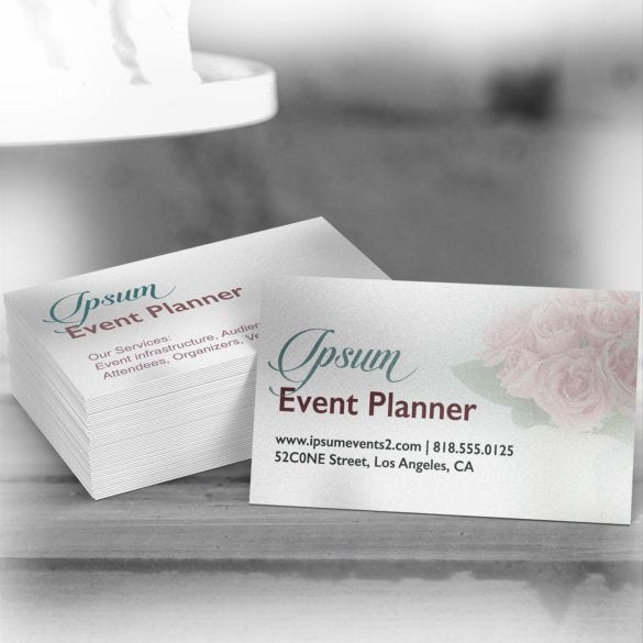 Pearl Metallic Business Cards - Sample
