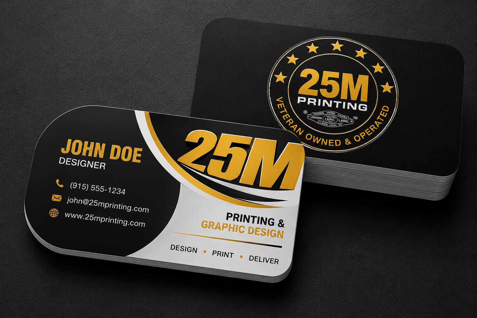 Half Circle Business Cards