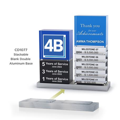 25MCD1077 Stackable Blank Double Aluminum Base