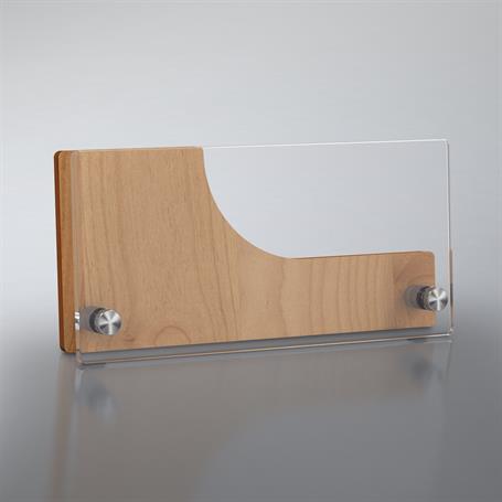 25MCD1233 Alder And Acrylic Sculpted Rectangle