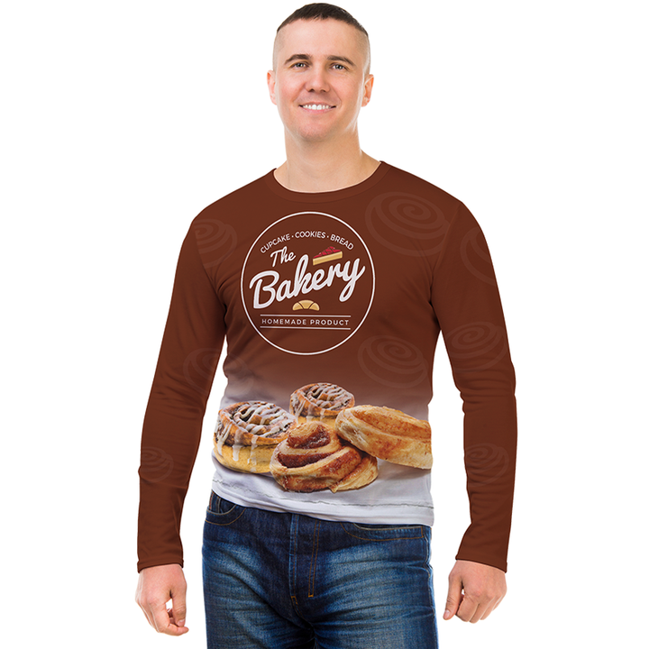 Custom Men's Long Sleeve Crew Neck T-Shirt