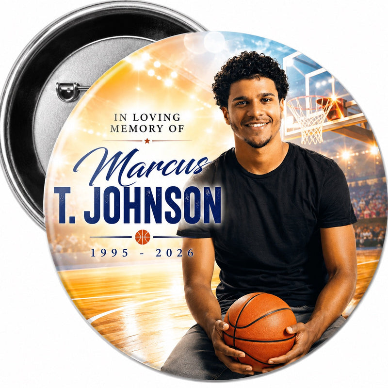 MB11 - Basketball Memorial Button