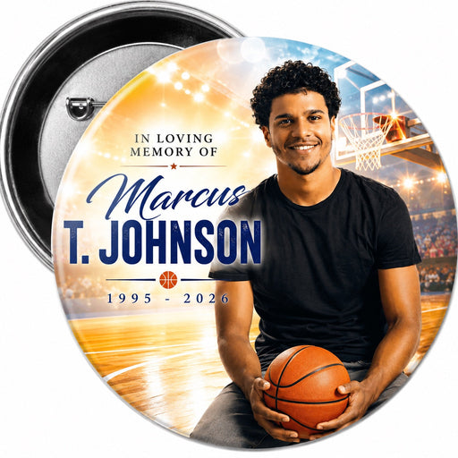 MB11 - Basketball Memorial Button