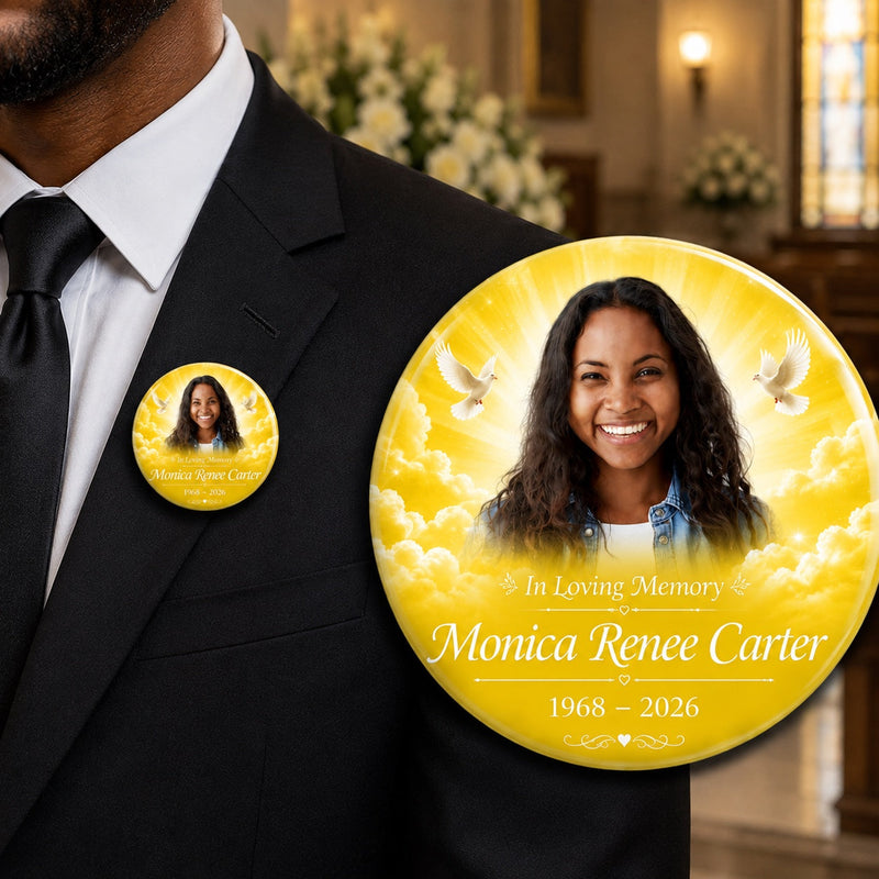 MB13 - Heaven Yellow Memorial Button