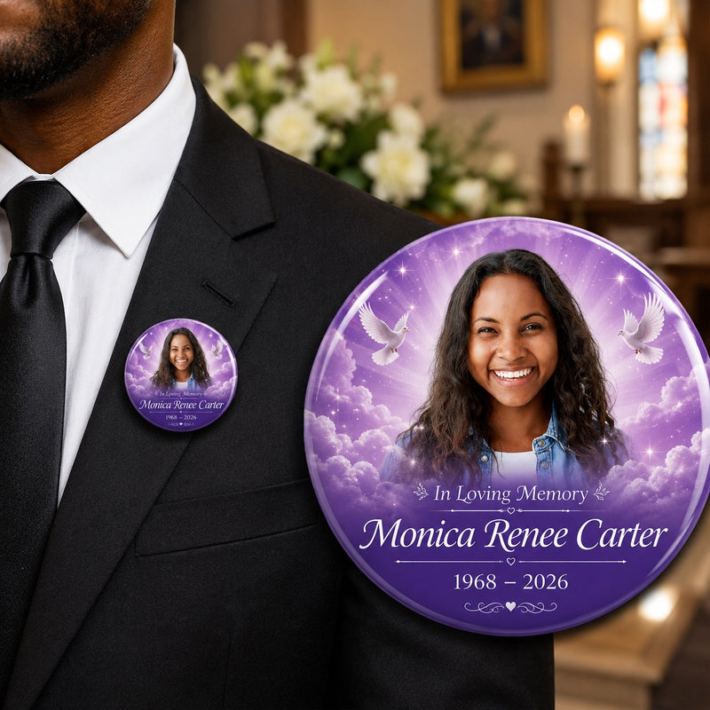 MB14 - Heaven Purple Memorial Button