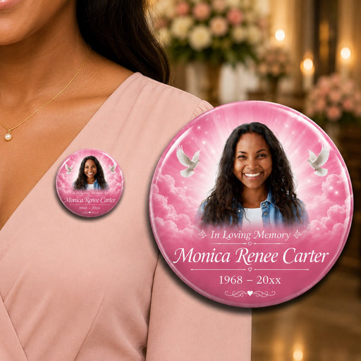 MB15 - Heaven Pink Memorial Button
