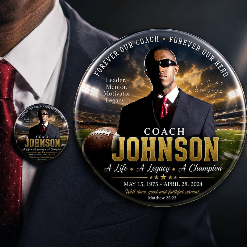 MB24 - Football Memorial Button