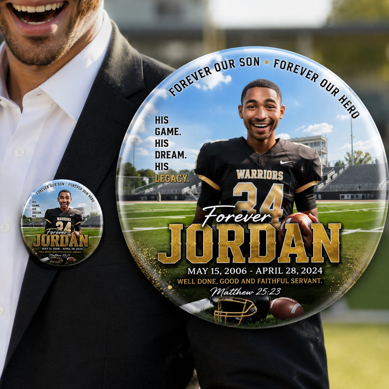 MB25 - Football Memorial Button