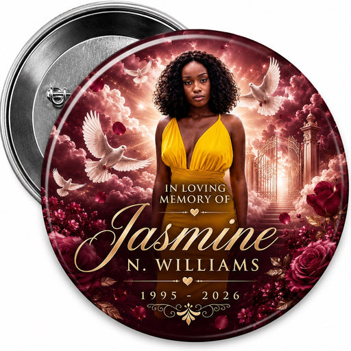 MB28 - Love and Flowers Memorial Button