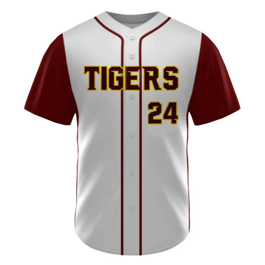 Men's Full Button Custom Baseball Jersey