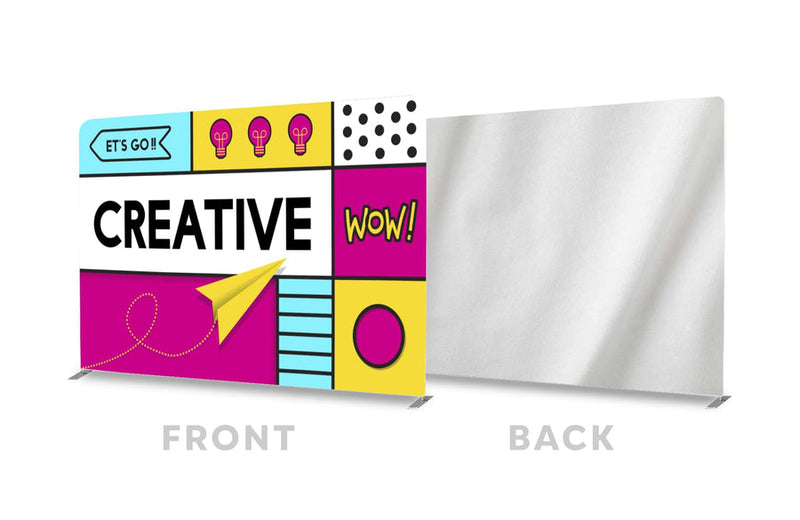 Fabric 10x8 Backdrop Banner Tube Graphics Replacement Single-Sided