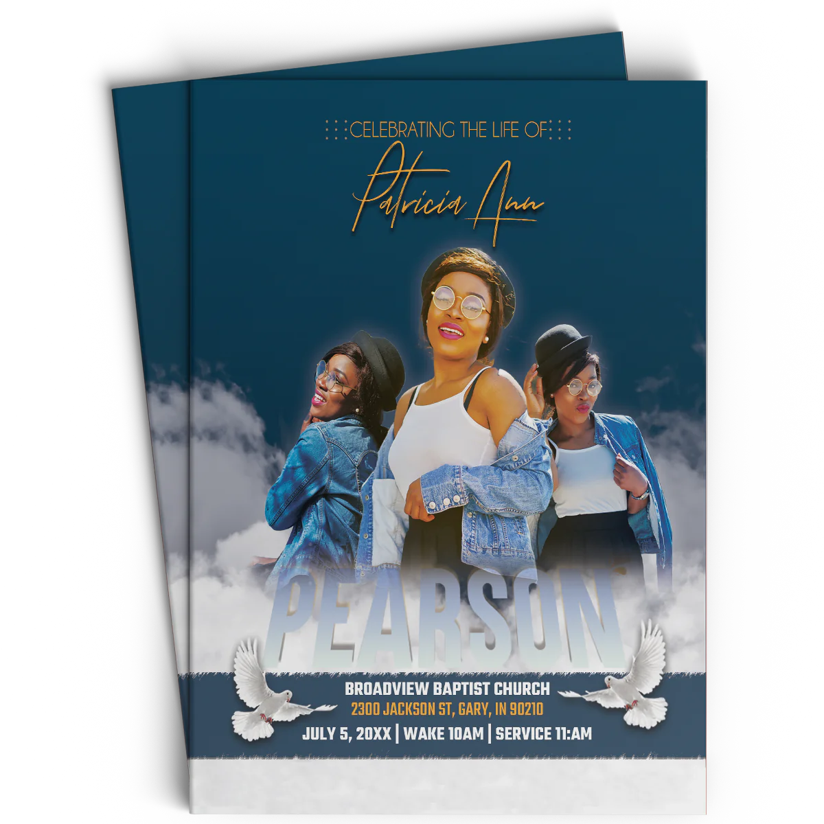 #106MP Heaven Bound Memorial Program Design