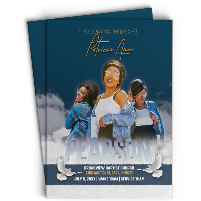 #106MP Heaven Bound Memorial Program Design