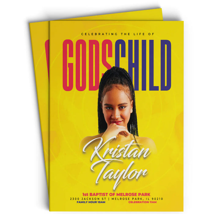 #102MP God's Child Memorial Program Design